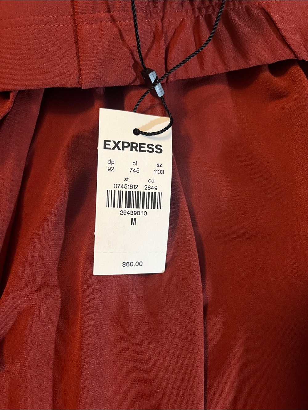 Express Rust Mid Rise Ankle Pants - Picture 5 of 7